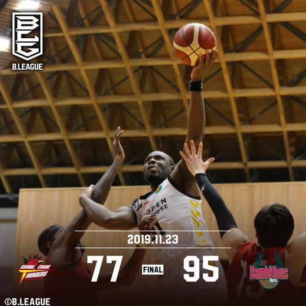 【試合結果】B.LEAGUE 2019-20 レギュラーシーズン <第11節 DAY1> vsバンビシャス 奈良